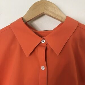 Talbots | Vibrant Pumpkin Orange Blouse